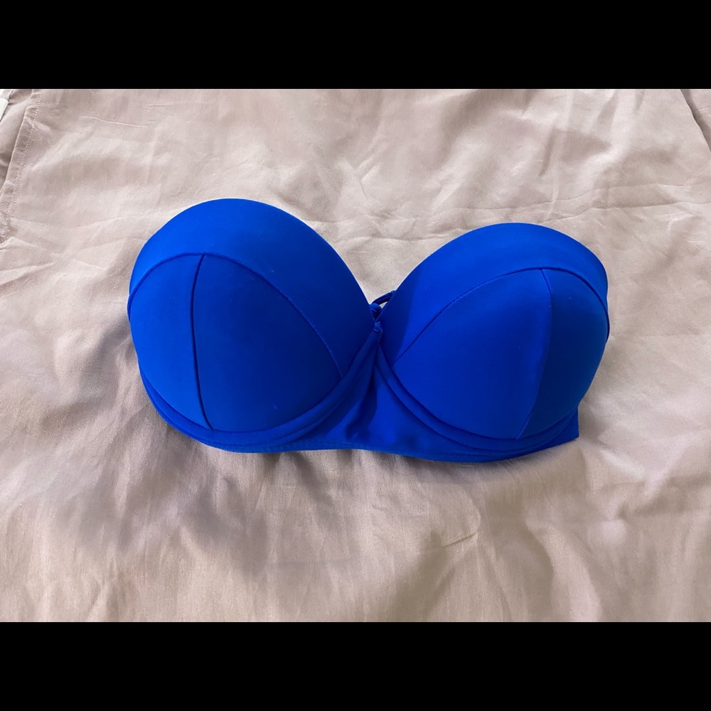 Blue Push-Up Bathing Suit Top